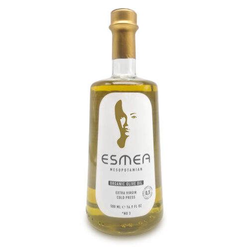 500ml bottle of Esmea organic extra virgin olive oil