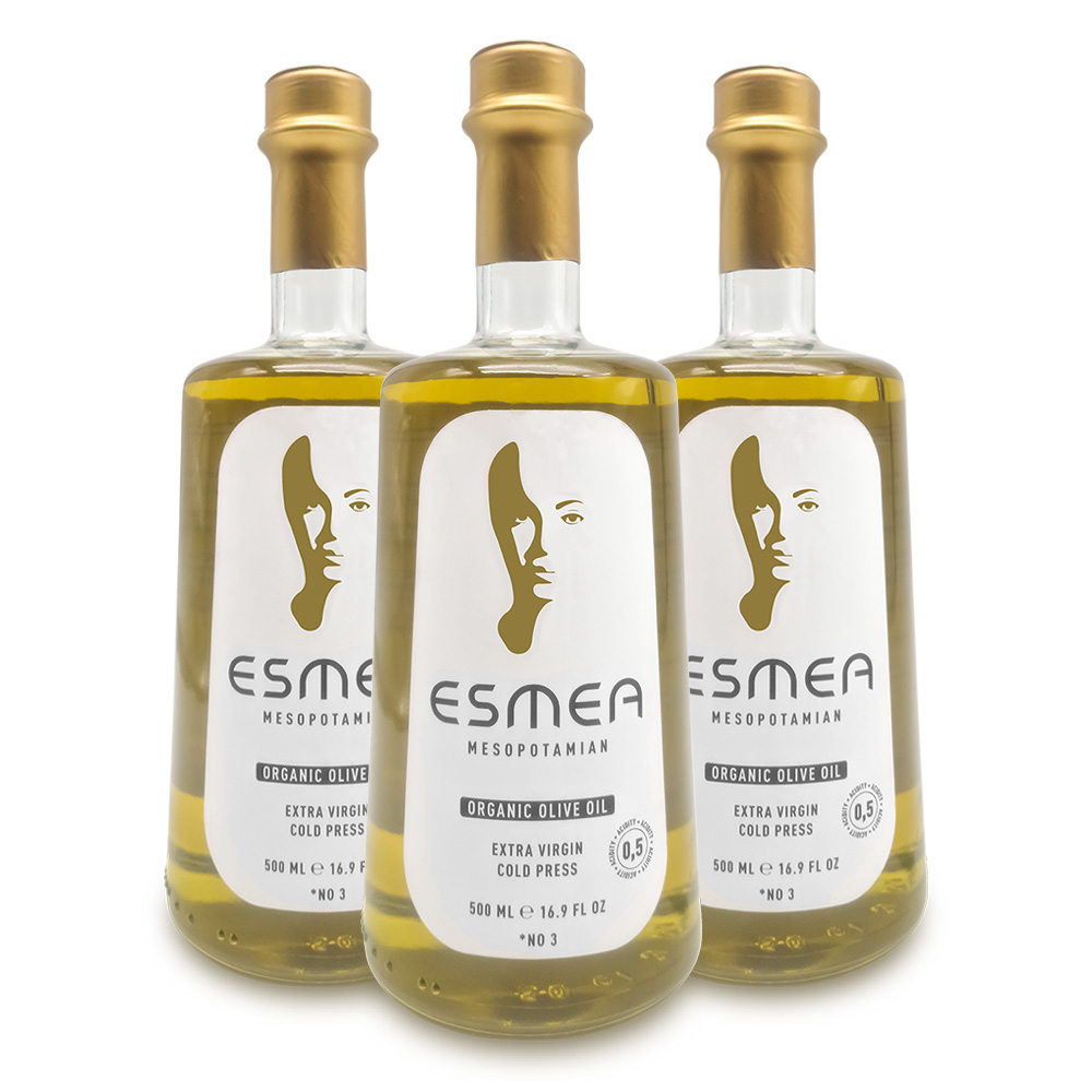 3 pack of Esmea organic extra virgin olive oil