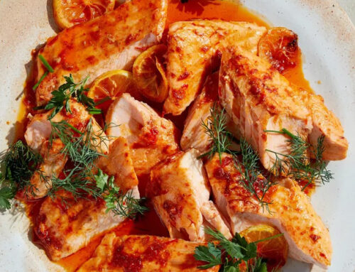 Slow-Roasted Salmon with Harissa